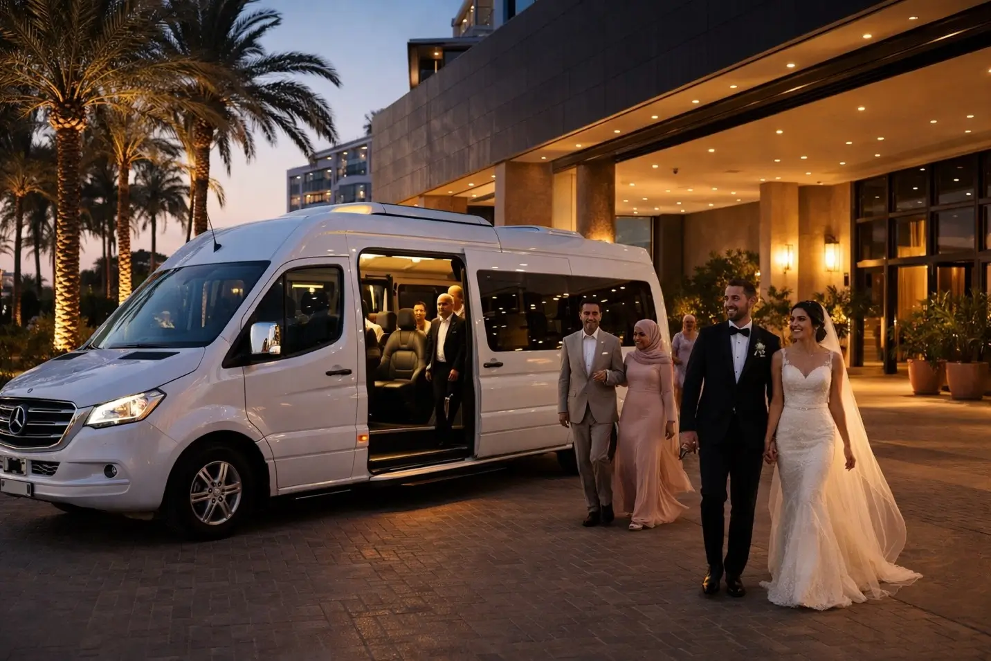 How to Book a 7–14 Seater Van for Small Weddings in Dubai Early 2026 Venue Transfer Ideas