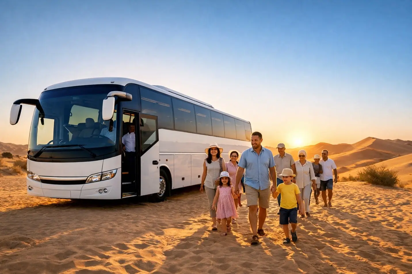 Luxury 50 Seater Coach Rentals for Family Desert Safaris in UAE January 2026 Safety and Comfort Tips